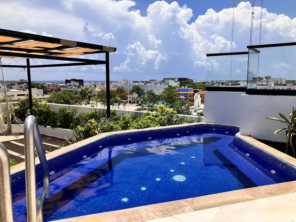 Apartmán Central Playa Del Carmen Master Suite With Rooftop Pool And Gym Wifi Free Parking Near Beach